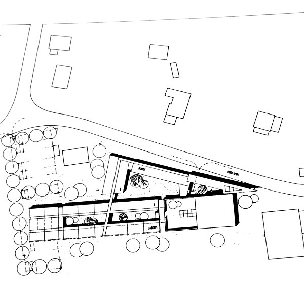 Lageplan und Grundriss Architekturwettbewerb